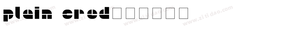 Plain Cred字体转换
